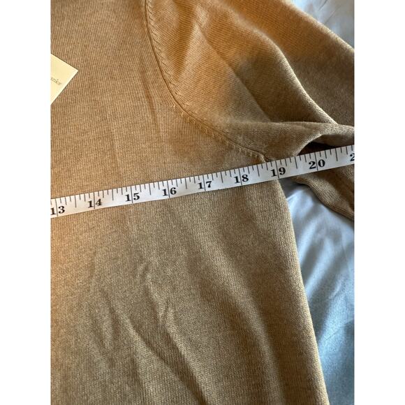 Christopher & Banks Women'sCardigan Camel Tan Pearl Neck NWT Medium - Picture 8 of 9